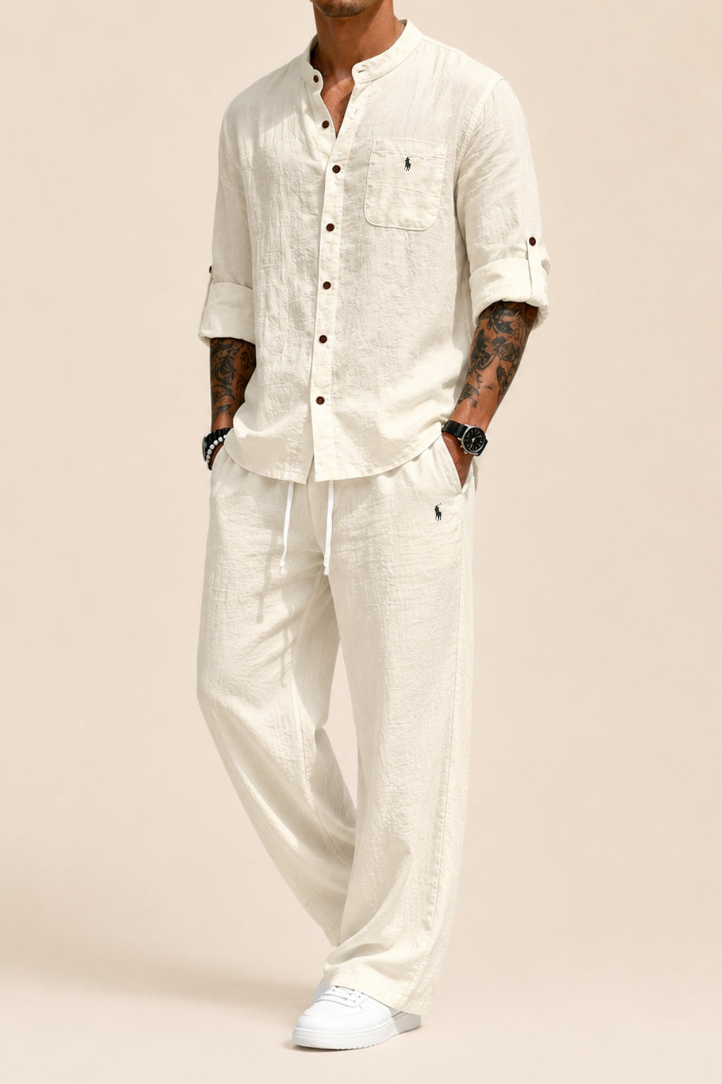 Set Due Pezzi Casual in Lino-Cotone - SALDI DI LIQUIDAZIONE