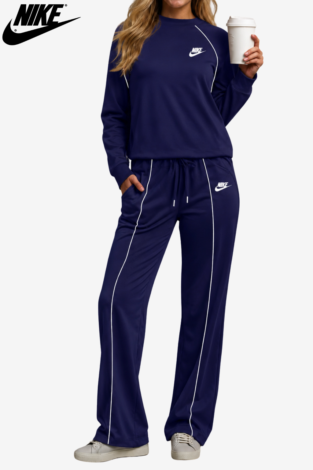 Set Lounge in Maglia Retro-Piping || SALDI DI LIQUIDAZIONE