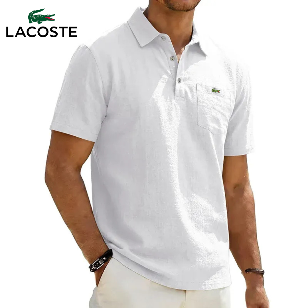 LCT | Polo en lin à manches courtes pour homme