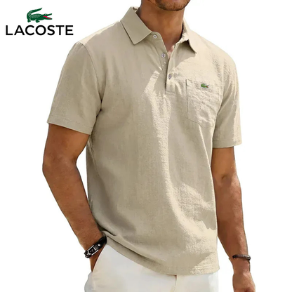 LCT | Polo en lin à manches courtes pour homme