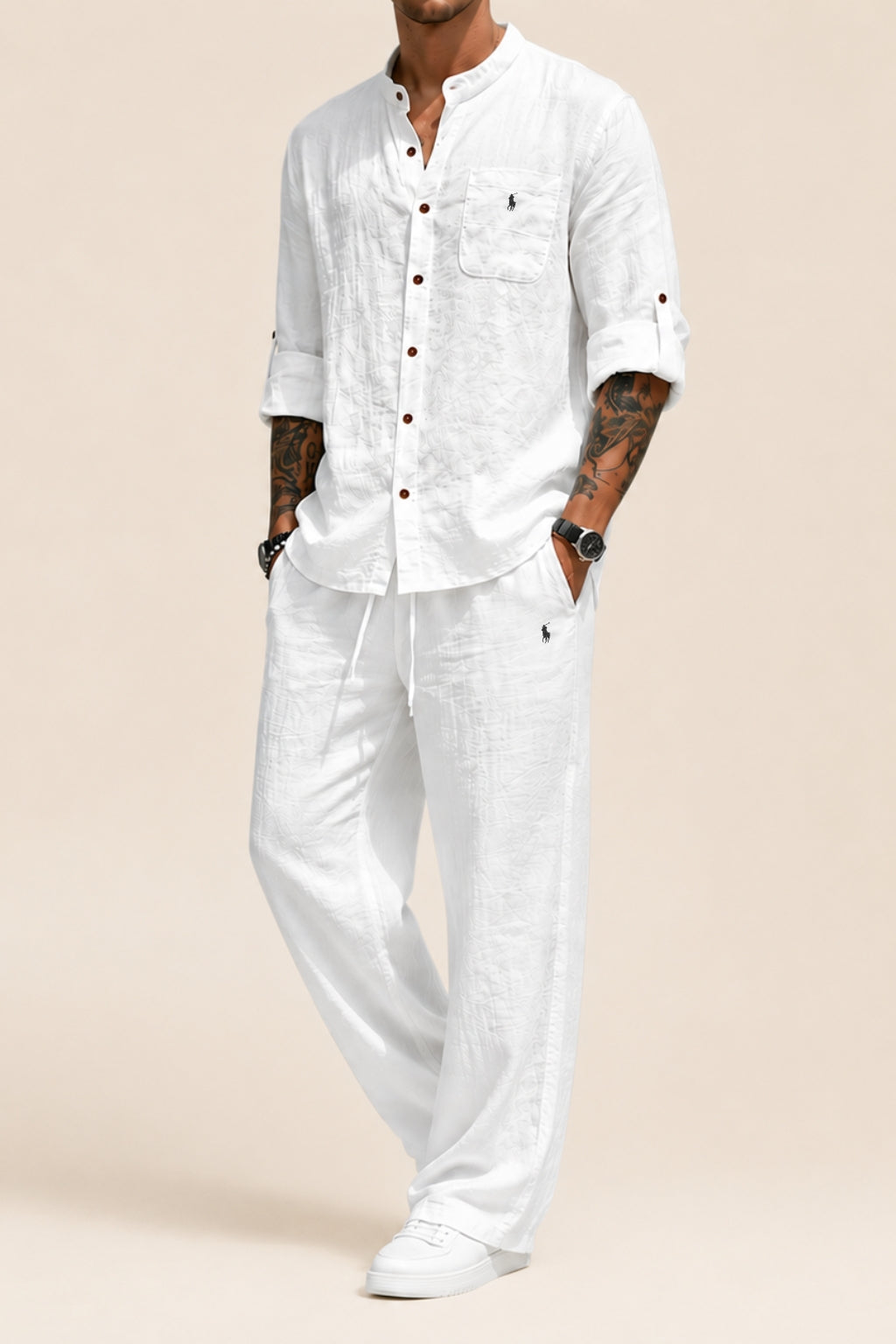 Set Due Pezzi Casual in Lino-Cotone - SALDI DI LIQUIDAZIONE