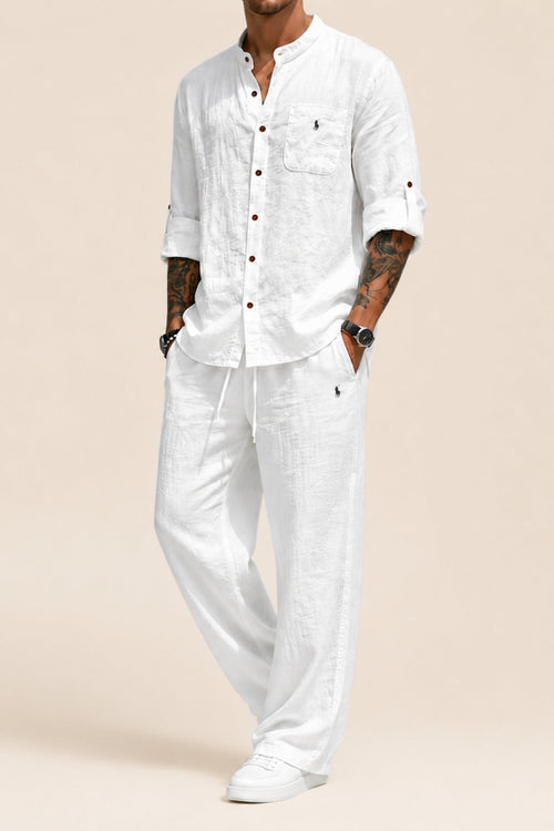Set Due Pezzi Casual in Lino-Cotone - SALDI DI LIQUIDAZIONE