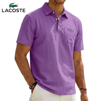 LCT | Polo en lin à manches courtes pour homme