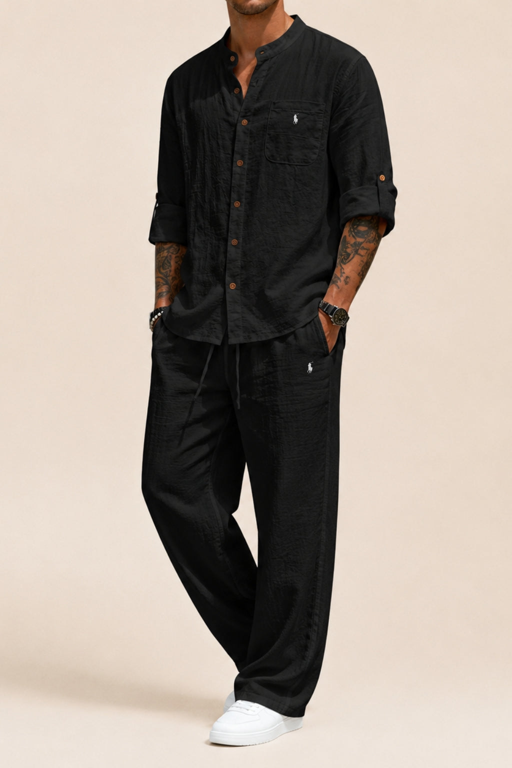 Set Due Pezzi Casual in Lino-Cotone - SALDI DI LIQUIDAZIONE