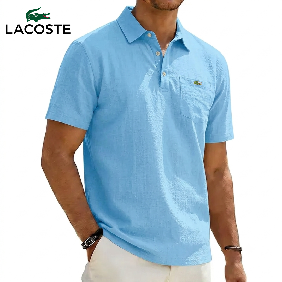 LCT | Polo en lin à manches courtes pour homme