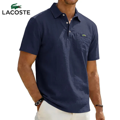 LCT | Polo en lin à manches courtes pour homme