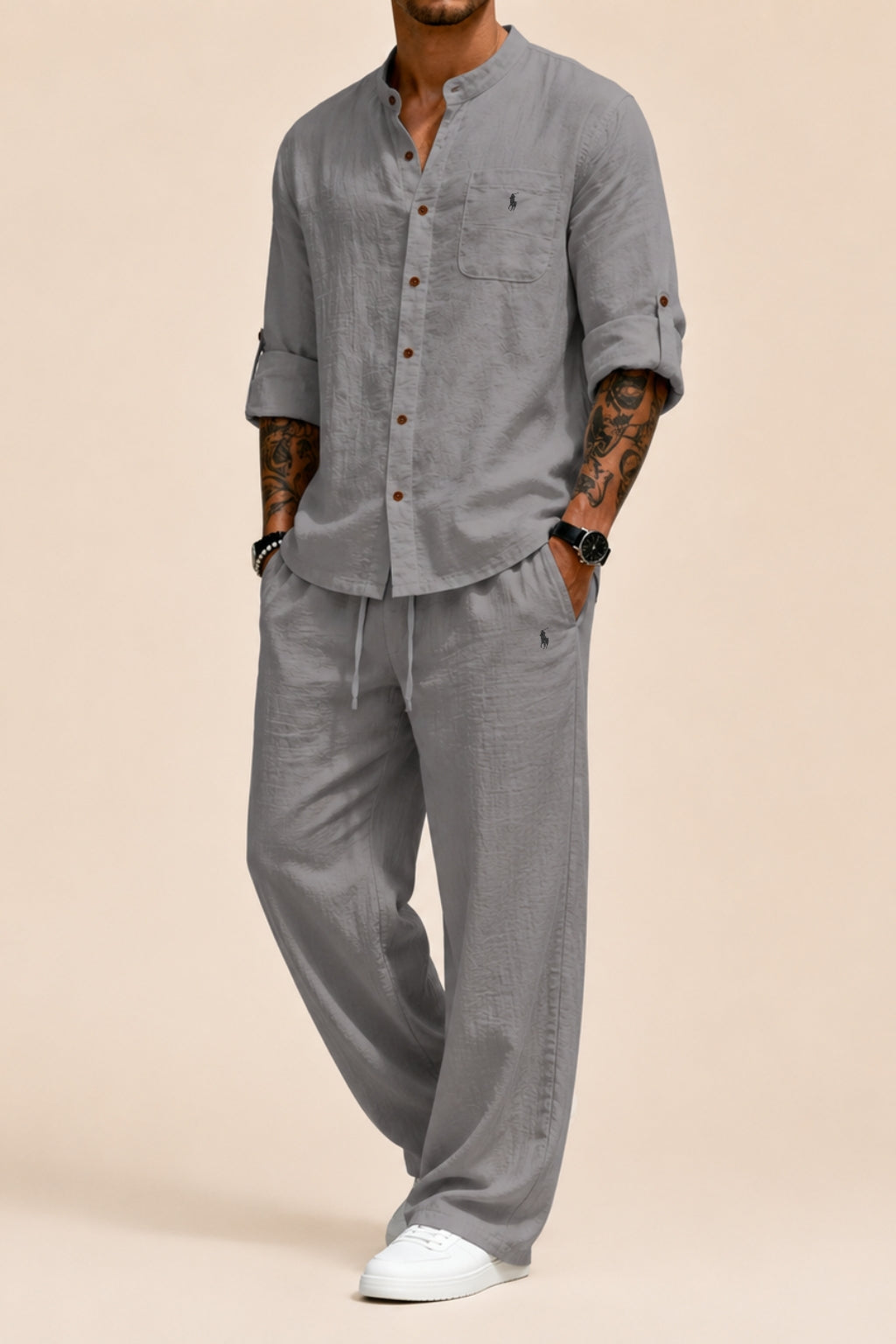 Set Due Pezzi Casual in Lino-Cotone - SALDI DI LIQUIDAZIONE