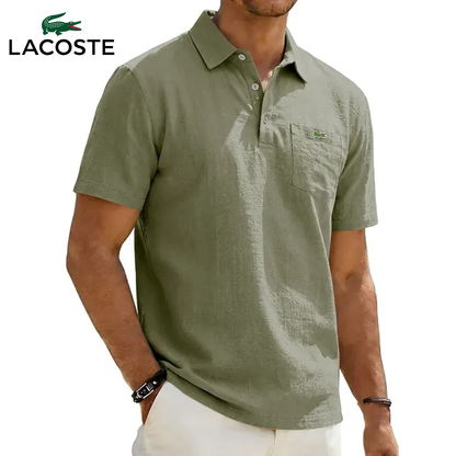LCT | Polo en lin à manches courtes pour homme