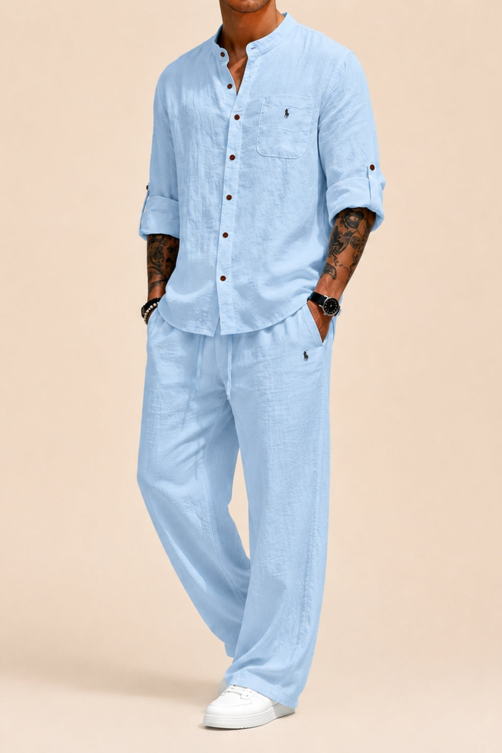 Set Due Pezzi Casual in Lino-Cotone - SALDI DI LIQUIDAZIONE