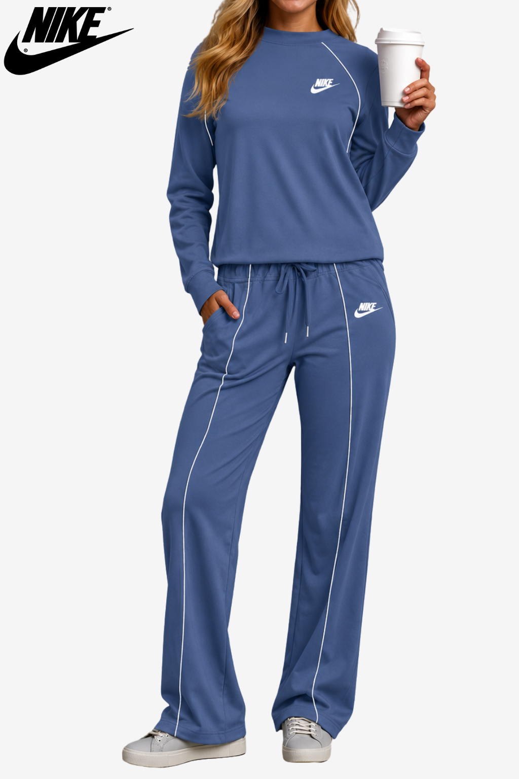 Set Lounge in Maglia Retro-Piping || SALDI DI LIQUIDAZIONE